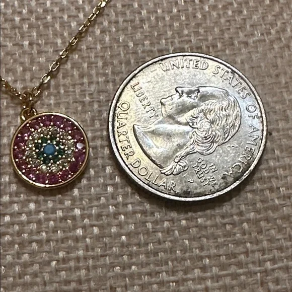 Kate Spade Gold and Pink Earrings and 18 in Necklace with Green Accent - Picture 3 of 4